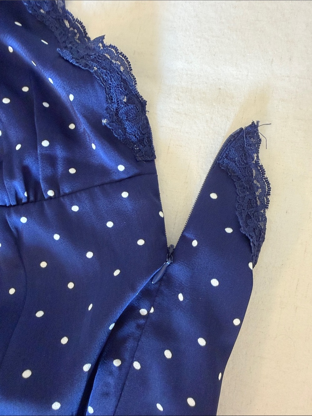 More To Come - Kesha Mini Dress in Navy Polka Dot - Picture 4 of 5